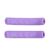 Two purple silicone brake lever protector covers for bicycles