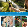 A hand is connecting a brass garden hose quick connector to a pipe, demonstrating a convenient and efficient connection.