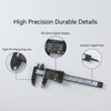 A digital caliper set showing a measuring jaw, a depth rod, and the main body with a 0.66mm reading.