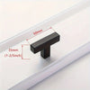 A black cabinet pull with dimensions marked, showing a 35mm height and 50mm length.