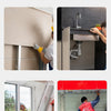 A professional PU foam sealant spray gun is shown being used for sealing a window frame.