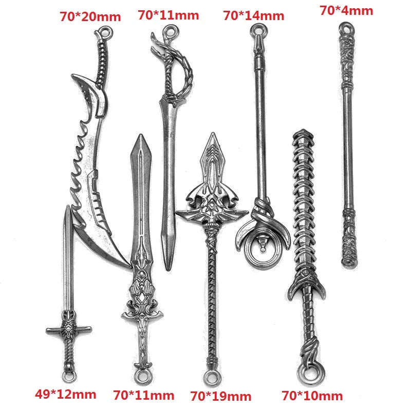 A collection of multi-style alloy charms and pendants in various sizes and shapes for DIY jewelry making