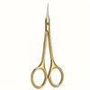 A pair of gold-toned precision stainless steel cuticle and nail clippers.