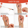 Instructions for using a precision jewelry clasp helper tool to open and close bracelets.