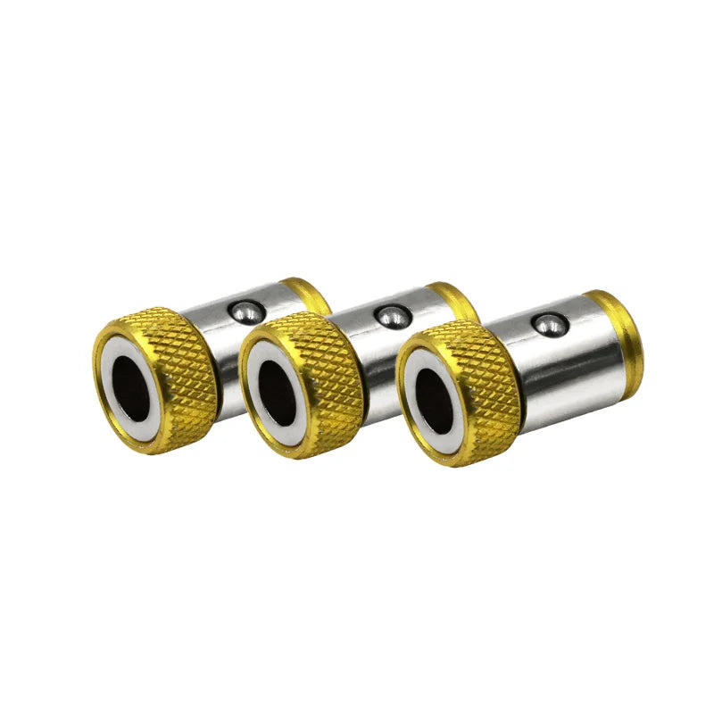 Dreiteiliges Set aus magnetischen Schraubendreherhalterungen in Gold- und Silber-Finish