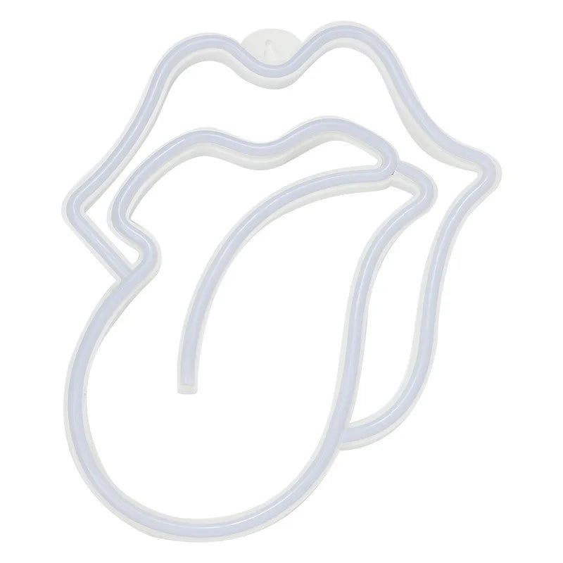 Clear silicone lip light decoration shaped like a pair of lips