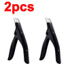 Two black precision acrylic nail clippers shown against a white background.