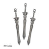 A set of three multi-style alloy charms for DIY jewelry making featuring ornate designs.