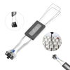 A key extractor tool with a plastic housing and wires is shown alongside a mechanical keyboard switch.