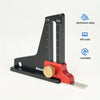 A black precision depth gauge with an aluminum alloy body and HD scale, featuring a lockable mechanism.