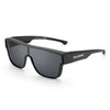 Black Rockbros polarized sunglasses with a black frame and dark lenses