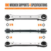 A set of four multi-size wrenches, including 3/16, 5/16, 1/4, and 3/8 sizes, for appliance installation and maintenance.