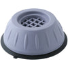 Gray silicone feet pads with a grid pattern and ribbed edges for appliance vibration reduction