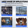 Four images showing various welding applications including site welding, canopy welding, family welding, and hull welding.