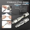 Stainless steel quick rotary joints for coupling and disconnecting airless hoses