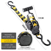 Black automatic retractable strap with yellow and black checkered pattern for electrophoresis.