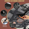 Red de de carga para techo de coche negra, con material tejido duradero y componentes desmontables.