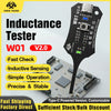 A black inductance tester W01 V2.0 device with a PCB shown on a white background.