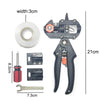 A professional grafting and pruning set featuring various tools including pliers, cutters, and a specialized tool.