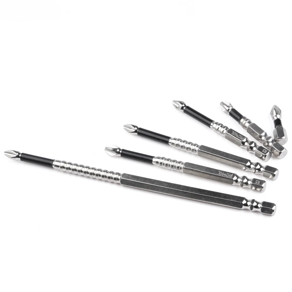 A set of precision magnetic drill bits for metal work, featuring various sizes and types.