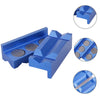 Blue aluminum magnetic vise jaw inserts with various shapes and sizes for fitting protection