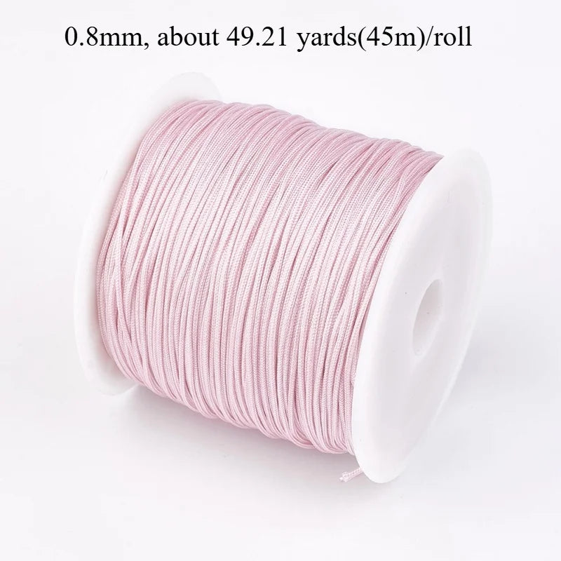 8-mm rosa Nylonfadenleine für Schmuck und Basteln
