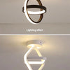 Lámpara de techo LED moderna con diseño circular que emite un brillo blanco brillante.