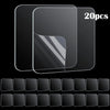 A package of 20 clear, rectangular double-sided nano adhesive pads shown in various sizes.