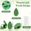 Green adhesive stickers shaped like leaves used for plant wall climbing clips