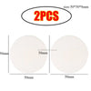 Two white silicone door handle bumpers for wall protection, each 50mm in diameter.