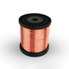 Spool of high-conductivity bare copper wire with a black plastic spool and cap.