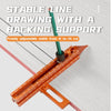 A green drawing line is supported by an orange magnetic suction marking ruler with a freely adjustable width.