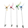 A set of simulation dragonfly clips in various colors including yellow, pink, green, and blue.