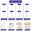 A chart showing various sizes of rings from XXS to XXXL, including examples of thin and diamond rings.