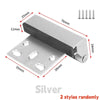 Cerradura de refuerzo de aluminio pesado plateada con placa de montaje y perno