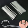 A set of clear invisible ring sizing adjusters and a ring mandrel for resizing rings.