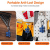 Portable anti-lost design of an aluminum alloy stair gauge with thumb screws shown in various contexts.