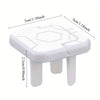 White outlet covers for baby proofing with hexagonal design and rubber feet