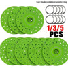 Green saw blade variable diameter ring with multiple discs and rings for cutting glass and tile