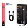 Pinkes 650mAh digitales Lötkolben-Stift mit USB-Ladekabel und Batterie