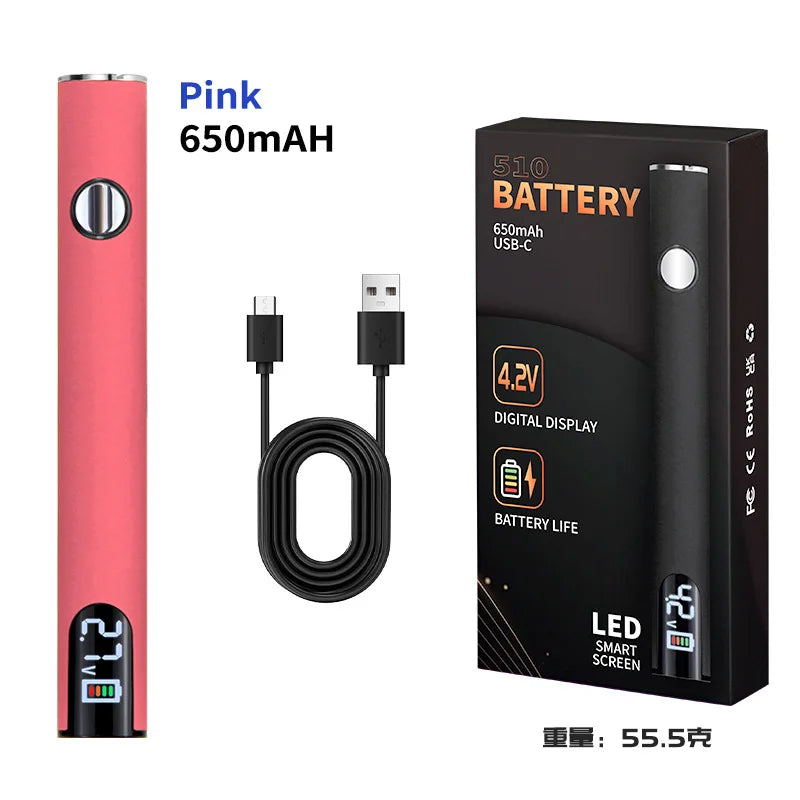 Pinkes 650mAh digitales Lötkolben-Stift mit USB-Ladekabel und Batterie