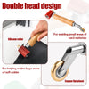 A double-headed silicone roller tool used for welding small areas of hard materials and soldering large areas of soft solder.