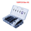 Kit de fixations et composants de réparation de garnitures pour automobile.