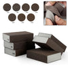 A set of multi-grit abrasive sanding sponge blocks in various shades of brown and gray.