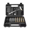 A black precision gunsmithing punch tool set with various punches and tools inside a molded case.