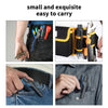 A hand holds a digital non-contact voltage tester pen inside a jean pocket.