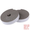 Two rolls of self-adhesive foam weather stripping tape shown with dimensions 2m length, 1.5cm width, and 1cm thickness.
