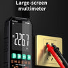 A black Mastfuyi FY106B large-screen AC multimeter is shown next to a power outlet.