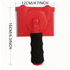 Red paint edge trimmer and corner brush set with a black handle