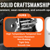 Close-up of a heavy duty hand winch showing rust-resistant gear and corrosion-resistant components.